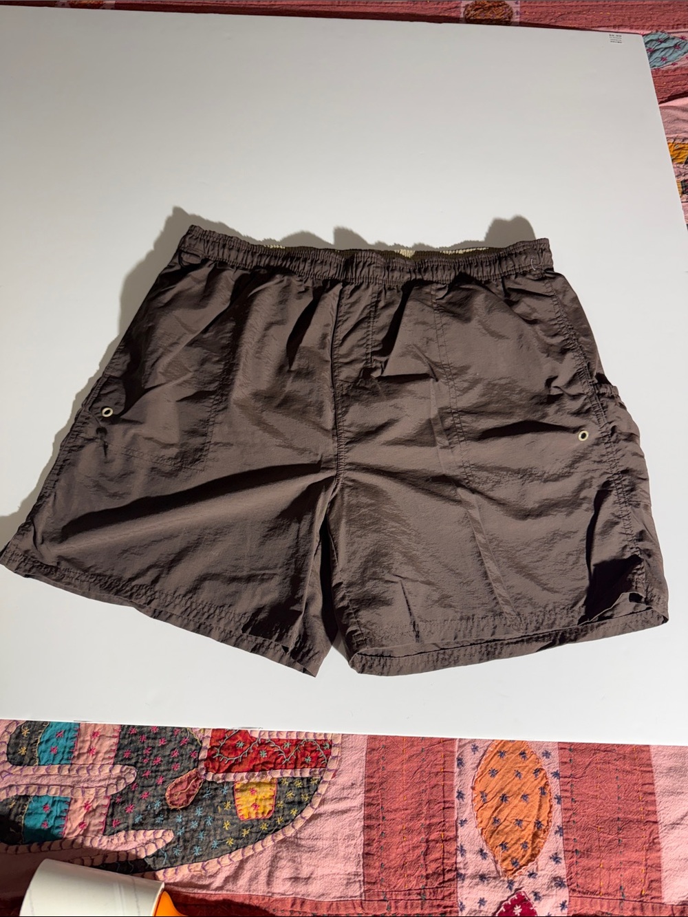 Burnside Explorer Men's Elastic Waist Casual Shorts - Brown
